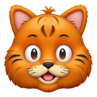 Garfield emoji making silly face sticker