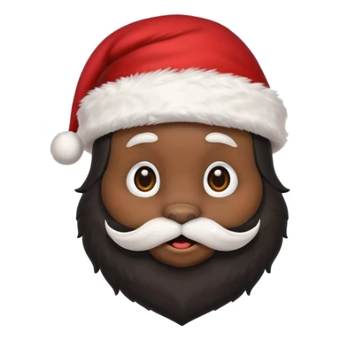 miniature black pinmcher in santa aht sticker