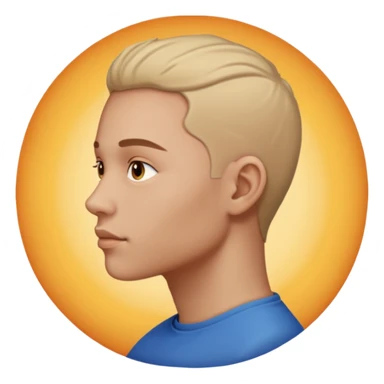 un personnage a partir du buste dans un rond en mode photo de profil sticker