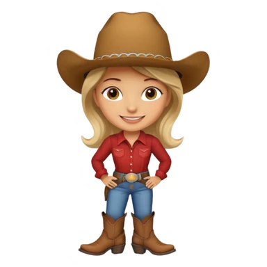 girl cowboy sticker