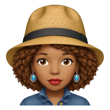 Macy Gray with brown hair sticker