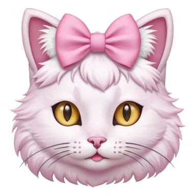 Gato con moño Rosita en l cabeza sticker