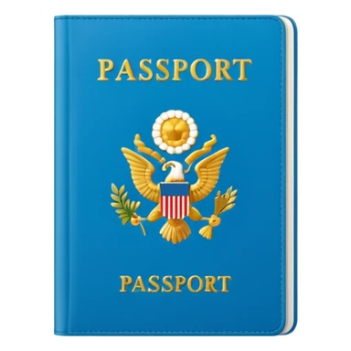 light blue passport sticker