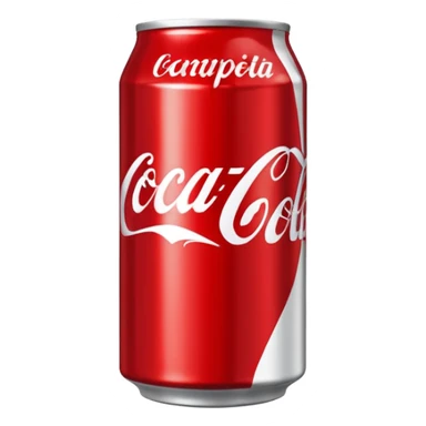 Draw a classic Coca-Cola can with red label & white script logo. sticker