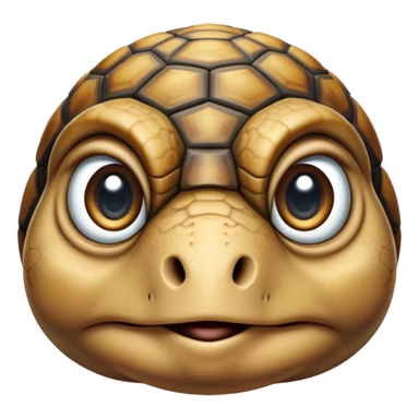 cinematic-tortoise-realistic--emoji,,-wrinkled-wise-face-peering-ahead-with-calm-determination,-cute large-eyes-reflecting-centuries of wisdom, zoomed into its face sticker