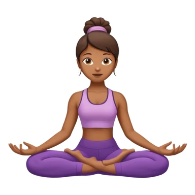 Fille qui fait yoga brune sticker