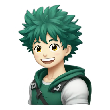 Izuku midoriya laughing sticker