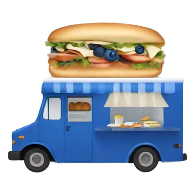 Food truck selling blueberries sandwiches  sticker