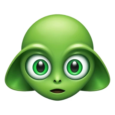alien eyed innocent emoji sticker
