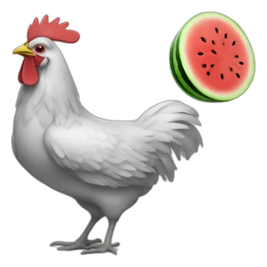 Chicken and watermelon eater drinking koolaid sticker