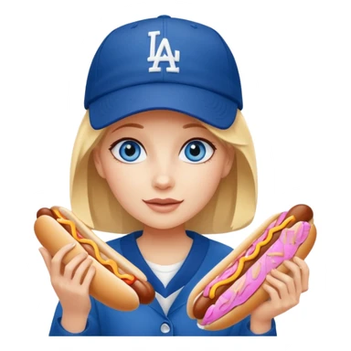 Blue eyed girl at dodgers game sticker