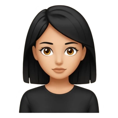 Pilates femme bronzée tenue noir et cheveux noir sticker