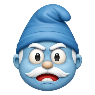 angry smurf  sticker