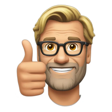 jurgen klopp thumb up sticker