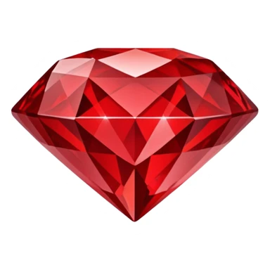 Carved Red Diamond Crystal "RED" sticker