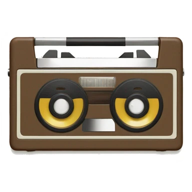 vintage brown cassette for tape recorder sticker