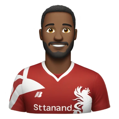 a man wearing liverpool jersey sticker
