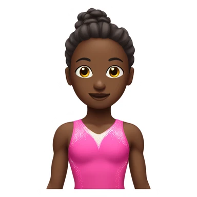 African gymnasts in pink sticker