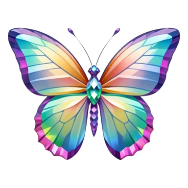 butterfly shaped 56-carat iridescent diamond sticker