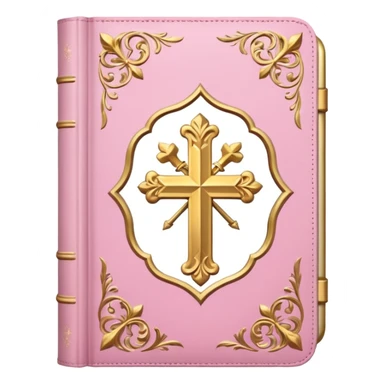 make a girly bible with pink and white tones sticker