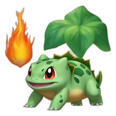 Bulbasaur behind charmander sticker