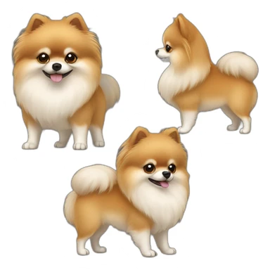 Pomeranian dwarf spitz with tan sticker