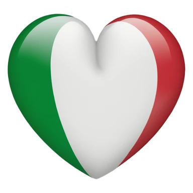 Italy flag in a heart shape sticker