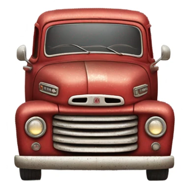 Red old style pick up truck sticker