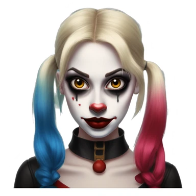 Mathematician in Harley Quinn style, oil paint, mysterious eyes, intricate lips, masterpiece portrait, odd perspective, beautiful, desirable, logical sticker