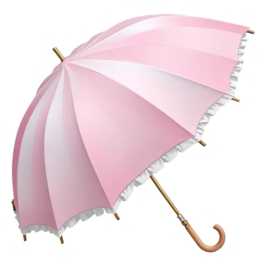 A beautiful pretty cute pastel pink and white umbrella-parasol with sakura patterns  sticker