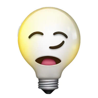 wink with lightbulb sticker