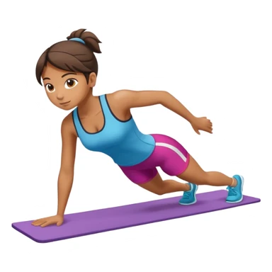 girl doing plank sticker