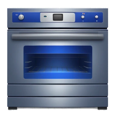 Realistic cobalt blue oven isolated.  sticker