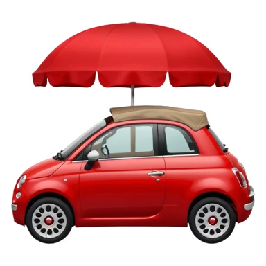 FIAT 500 1.0 HYBRID CABRIO rosso sticker