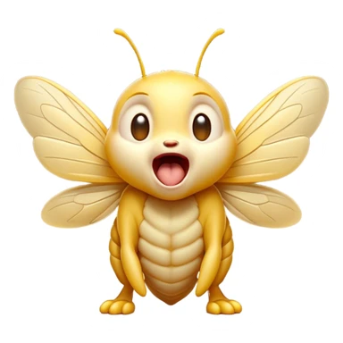 Cinematic Adorable Yawning Wasp Portrait Emoji, Head tilted slightly with a dramatic, wide-open yawn, showcasing a tiny, streamlined body with gently drooping wings and sleepy, half-closed eyes, Simplified yet irresistibly cute features, highly detailed, glowing with a soft, cozy glow, high shine, relaxed yet expressive, stylized with a dash of whimsical insect ease, soft glowing outline, capturing the essence of a drowsy wasp that appears ready to stretch and yawn its way out of the screen! sticker