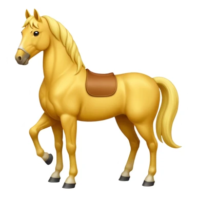 Yellow horse standing  sticker