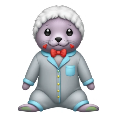 seal in pajamas  sticker