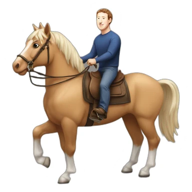 Mark Zuckerberg sur un cheval  sticker