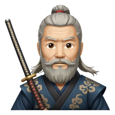 Elder samurai with beard polishing blade

































 sticker