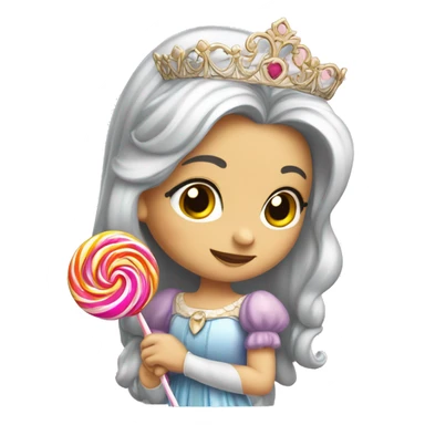 Kleine Prinzessin mit lolipop  sticker