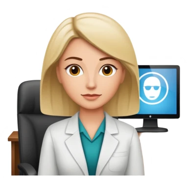 With therapist in office sticker