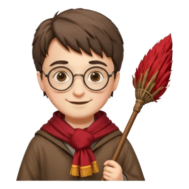 Harry potter flying on a broomstick sticker