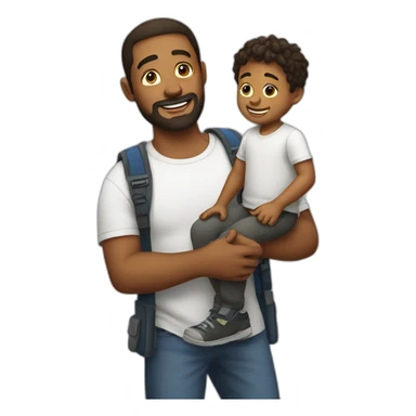 An emoji of a father and son sticker
