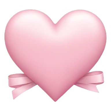 light pink heart with a bow sticker