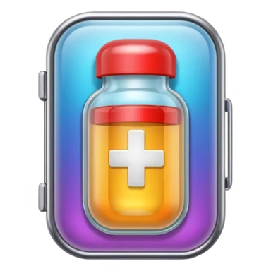 medicine capsule in case in natural colors sticker