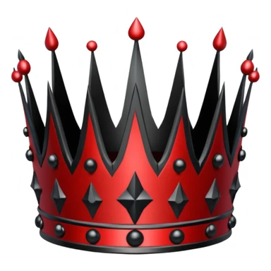 red and black gothic death crown sticker