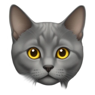 british short-hair cat with yellow eyes okay sticker