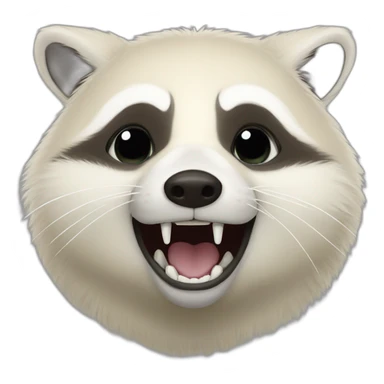 fat raccoon albinos sticker