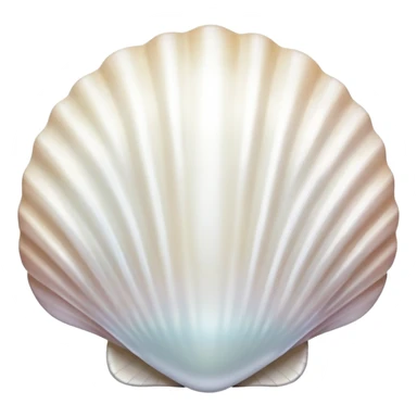 white shell with pearlescent sheen sticker