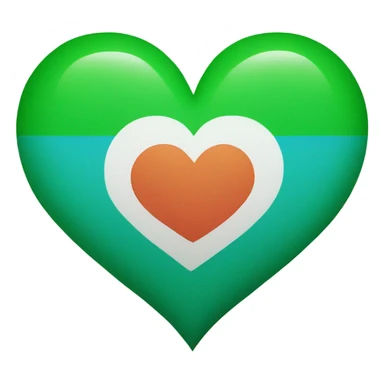 lgbt flag matching with green heart making it lgbt flag on green heart sticker